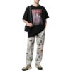 Off-White Men’ s SS22 Solid Color Pattern Printing Short Sleeve Version Black T-Shirt