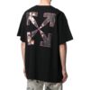 Off-White Men’ s SS22 Solid Color Pattern Printing Short Sleeve Version Black T-Shirt