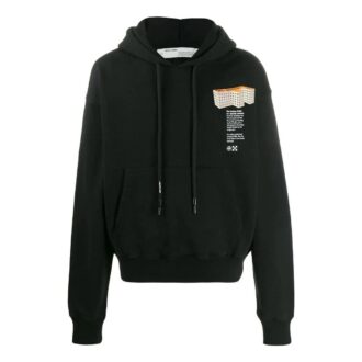 Off-White Men’ s SS22 Solid Color Printing Hooded Long Sleeves Version Black Off-White Men’ s SS22 Solid Color Printing Hooded Long Sleeves Version Black