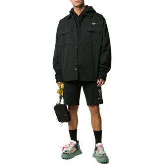 Off-White Men’ s SS22 Solid Color Printing Hooded Long Sleeves Version Black Off-White Men’ s SS22 Solid Color Printing Hooded Long Sleeves Version Black