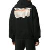 Off-White Men’ s SS22 Solid Color Printing Hooded Long Sleeves Version Black