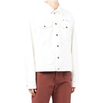 Off-White Men’ s SS22 Solid Color Printing Long Sleeves Denim Version White Jacket Off-White Men’ s SS22 Solid Color Printing Long Sleeves Denim Version White Jacket