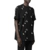 Off-White Men’ s SS22 Solid Color Round Neck Logo Printing Short Sleeve Black T-Shirt