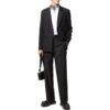 Off-White Men’ s SS22 Solid Color Straight Casual Pants/Trousers Black