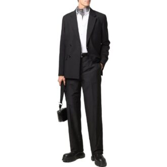 Off-White Men’ s SS22 Solid Color Straight Casual Pants/Trousers Black Off-White Men’ s SS22 Solid Color Straight Casual Pants/Trousers Black