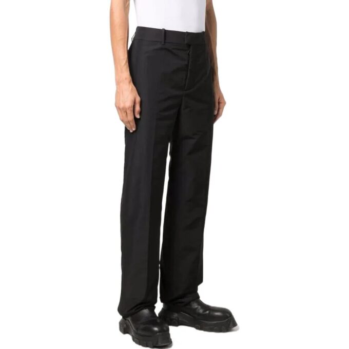 Off-White Men’ s SS22 Solid Color Straight Casual Pants/Trousers Black