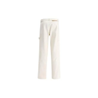 Off-White Men’ s SS22 Solid Color Straight Casual Pants/Trousers White Off-White Men’ s SS22 Solid Color Straight Casual Pants/Trousers White