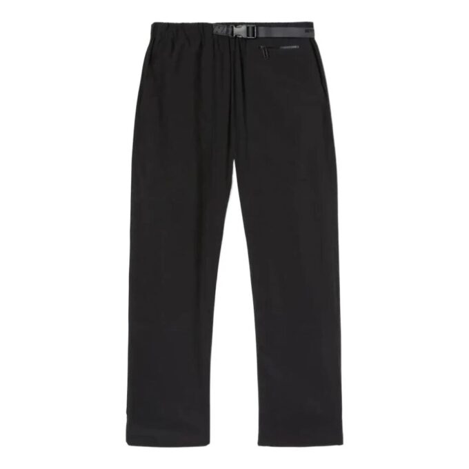 Off-White Men’ s SS22 Solid Color Straight-Leg Casual Pants/Trousers Black