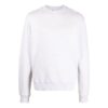 Off-White Men’ s SS22 Solid Color Stripe Printing Round Neck Long Sleeves Version White