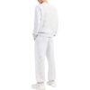 Off-White Men’ s SS22 Solid Color Stripe Printing Round Neck Long Sleeves Version White