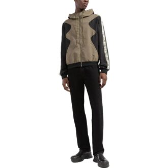 Off-White Men’ s SS22 Splicing Contrasting Colors Casual Hooded Jacket Version Khaki Off-White Men’ s SS22 Splicing Contrasting Colors Casual Hooded Jacket Version Khaki
