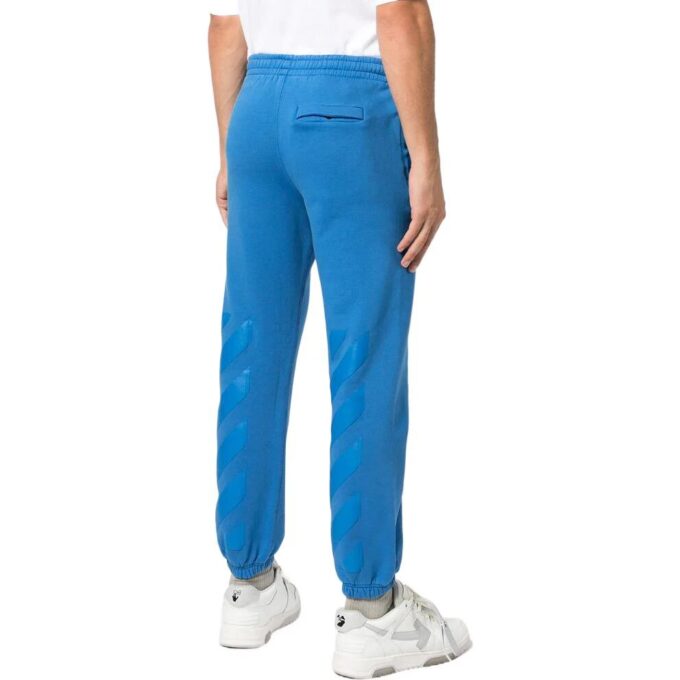 Off-White Men’ s SS22 Stripe Logo Printing Casual Sports Pants/Trousers/Joggers Version Blue