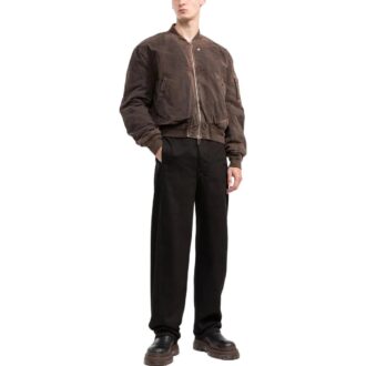 Off-White Men’ s SS22 Stripe Printing Zipper Long Sleeves Jacket Loose Fit Brown Off-White Men’ s SS22 Stripe Printing Zipper Long Sleeves Jacket Loose Fit Brown