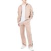 Off-White Men’ s SS22 Stripe Splicing High Collar Zipper Long Sleeves Version Khaki Jacket