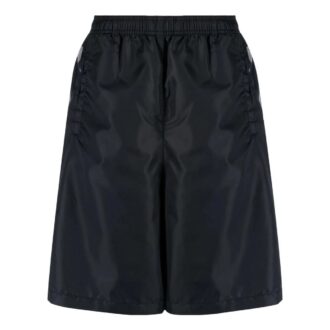 Off-White Men’ s SS22 Twill Printing Elastic Waistband Straight Shorts Ordinary Version Black