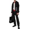 Off-White Men’ s SS22 Version Logo Printing Plaid Pocket Lapel Jacket Black