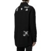 Off-White Men’ s SS22 Version Logo Printing Plaid Pocket Lapel Jacket Black