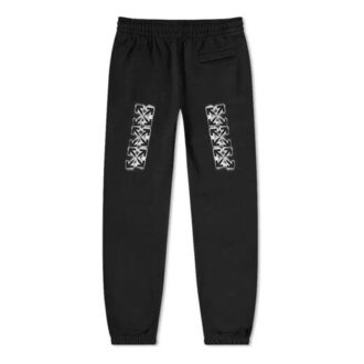 Off-White Men’ s Stancil Black Sports Pants/Trousers/Joggers Off-White Men’ s Stancil Black Sports Pants/Trousers/Joggers