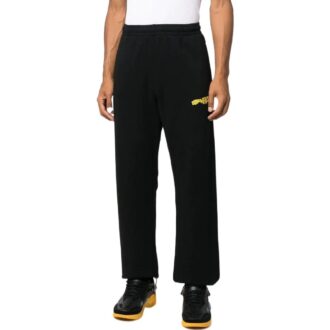Off-White Men’ s Stripe Logo Printing Casual Sports Pants/Trousers/Joggers Version Black Off-White Men’ s Stripe Logo Printing Casual Sports Pants/Trousers/Joggers Version Black