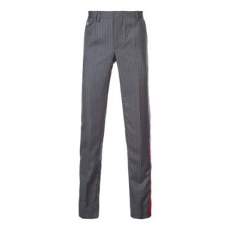 Off-White Men’ s Stripe Pattern Casual Long Pants/Trousers Slim Fit Gray Off-White Men’ s Stripe Pattern Casual Long Pants/Trousers Slim Fit Gray