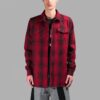 Off-White Men’ s Stripe Plaid Red Shirt