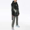 Off-White Men’ s Tie Dye Crystal Pullover Hooded Jacket Loose Fit Black