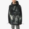 Off-White Men’ s Tie Dye Crystal Pullover Hooded Jacket Loose Fit Black