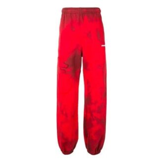 Off-White Men’ s Tie Dye Red Sports Pants/Trousers/Joggers Off-White Men’ s Tie Dye Red Sports Pants/Trousers/Joggers