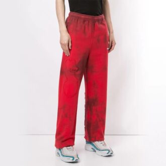 Off-White Men’ s Tie Dye Red Sports Pants/Trousers/Joggers Off-White Men’ s Tie Dye Red Sports Pants/Trousers/Joggers