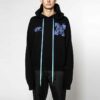 Off-White Men’ s Wizard and Cat Over Arrow Logo Loose Fit Black