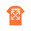 Off-White Men’ s x Teenage Engineering Crossover SS22 Logo Printing Round Neck Short Sleeve Orange T-Shirt