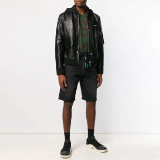 Off-White Men’ s Zipper Ordinary Version Black Shorts