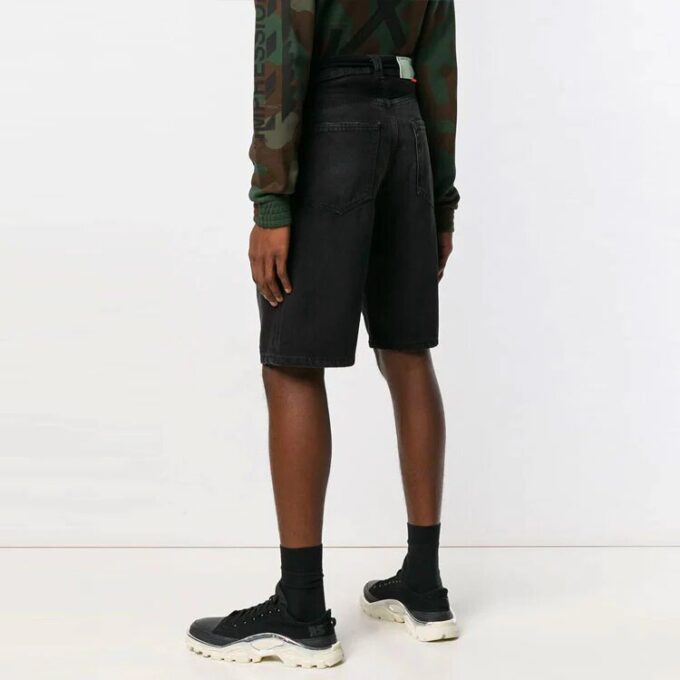 Off-White Men’ s Zipper Ordinary Version Black Shorts