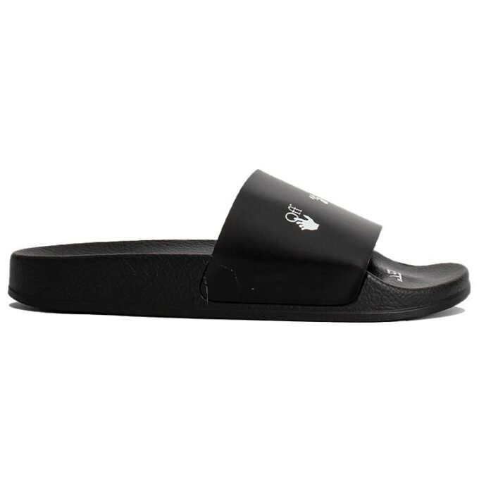 Off-White Multi-logo Print Pool Slides Black