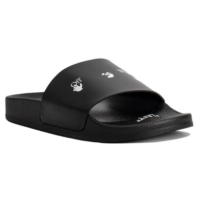 Off-White Multi-logo Print Pool Slides Black