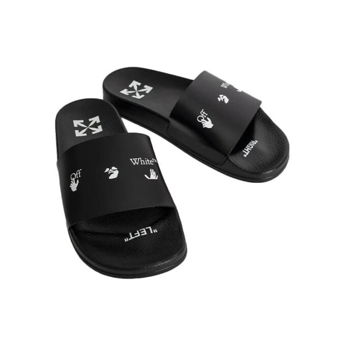 Off-White Multi-logo Print Pool Slides Black