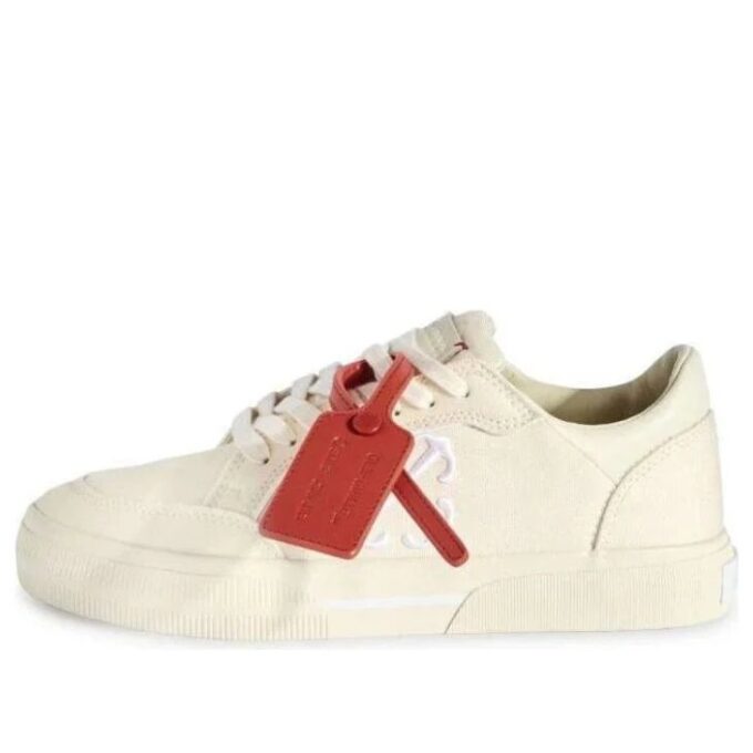 Off-White New Low Vulcanized Canvas Sneakers “Beige”