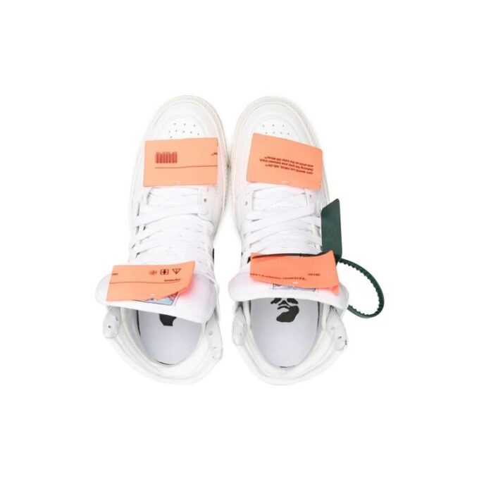 Off-White Off Court 3.0 Leather Canvas Sneaker “White Orange”