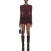 Off-White Off Logo-Print Fitted Top “Burgundy”