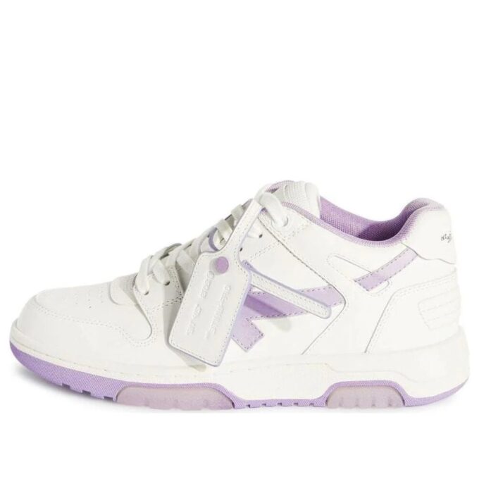 Off-White Out Of Office Leather Sneakers “White Purple”