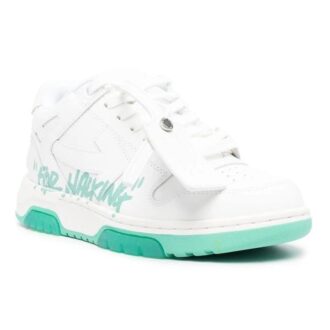 Off-White Out Of Office Low-Top For Walking Sneaker “White Green”