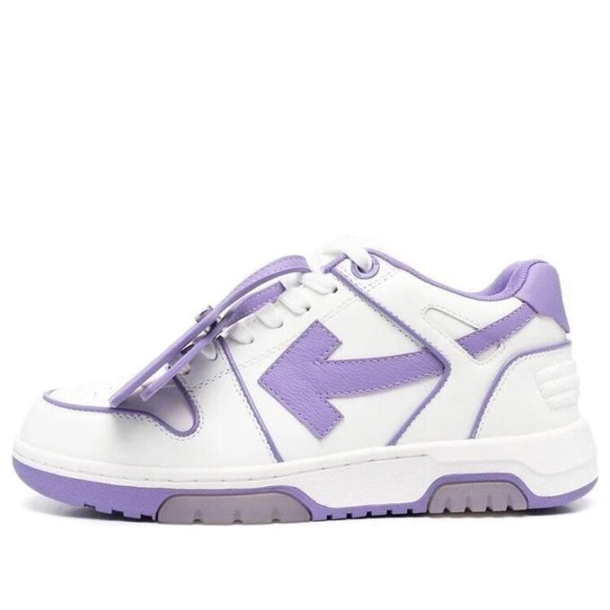 Off-White Out Of Office Low-Top Leather Sneaker “Purple White”