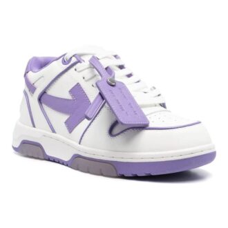 Off-White Out Of Office Low-Top Leather Sneaker “Purple White”