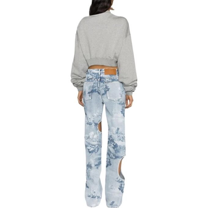 Off-White Oversized-sleeve Cropped Sweatshirt “Grey”