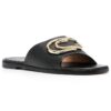 Off-White Paperclip Leather Sandals “Black Gold”