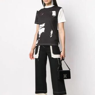 Off-White Pattern Short Sleeve Black