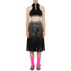 Off-White Pleated Knit Skirt “Black”
