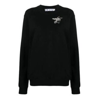 Off-White Printing Arrow Pattern Sports Hoodie Black
