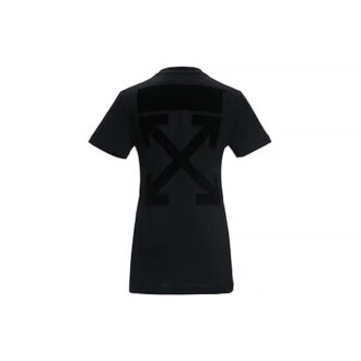 Off-White Round Neck Pullover Short Sleeve Black