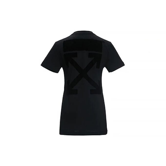 Off-White Round Neck Pullover Short Sleeve Black